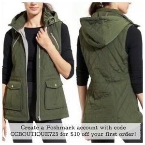 Athleta Green Teton Quilted Vest Jacket - XXS